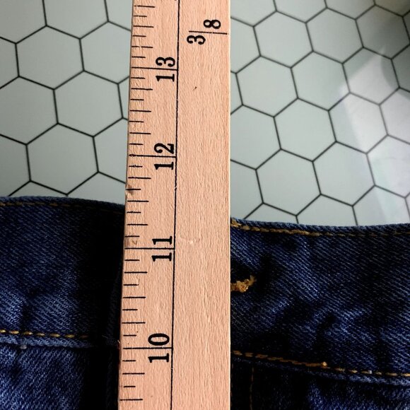 CJ Black Buckle Slim Jeans Mens 38/32 Destroyed Distressed High Rise Medium Wash - Picture 6 of 12